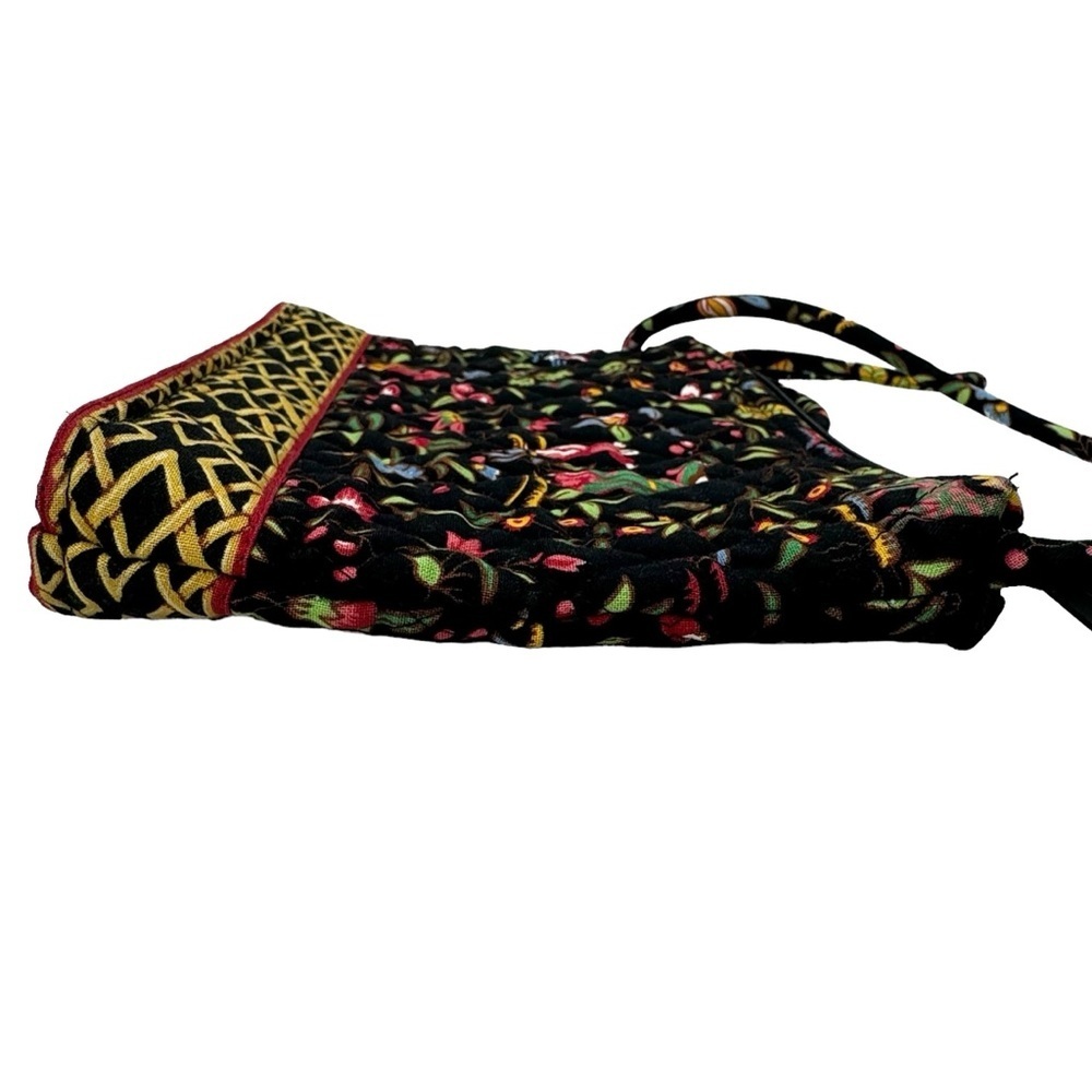 Vera‎ Bradley Petite Ming Elite Quilted Crossbody Purse Retired Floral Black - Picture 6 of 13